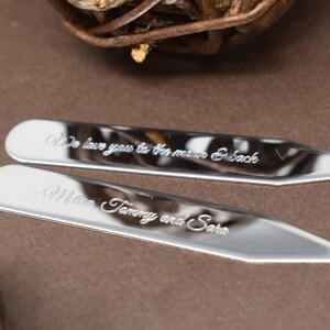 Custom Collar Stays for men, Personalized gift, husband gift, father Gift, gift for him, boyfriend birthday gift, Christmas gift for men