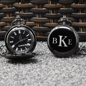 Personalized Pocket Watch, Personalized Watch, Engraved Pocket Watch, Pocket Watch with Chain, Mens Watch, Gifts for Him, Gifts for Dad