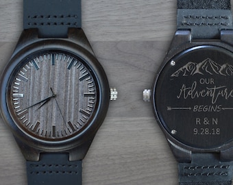 Personalized Wooden Watch, Personalized Watch, Engraved Watch, Engraved Wood Watch, Mens Wood Watch, Gifts for Him, Gifts for HUSBAND