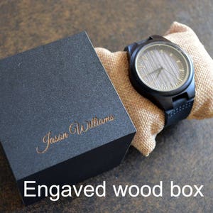 Mens watch,gift for husband,custom engraved wood watch,Personalized Wooden Watch,Engraved Watch,Gifts for men, Anniversary Birthday gift image 8