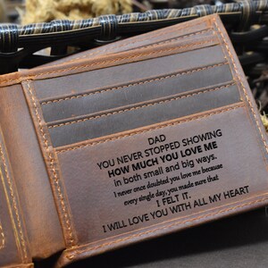 Gift for Dad, Personalized Mens Wallet, Father's Day Gift, Wallet for ...