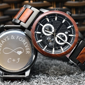 Personalized Watch, Custom wooden Watch, Mens Wood Watch, Gifts for him, Gifts for men, Gifts for husband, boyfriend gifts, groom gift