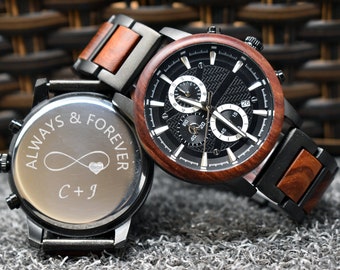 Personalized Watch, Custom wooden Watch, Mens Wood Watch, Gifts for him, Gifts for men, Gifts for husband, boyfriend gifts, groom gift