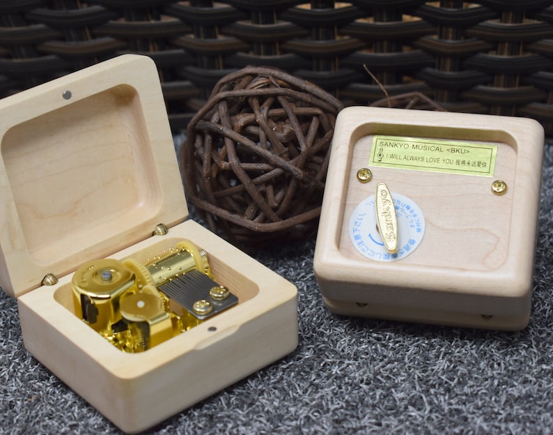 Personalized wooden music box music box For Wife Custom Etsy