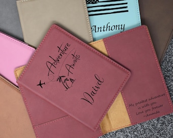 Personalized Passport Holder, Passport Cover, Gift for her, Gift for him, Customized Travel Wallet Passport