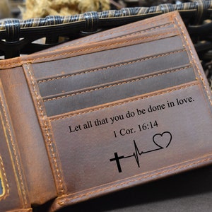 Regalo para hijo, Cartera personalizada para hombres, Regalos para él, Regalo de Navidad, Regalo de graduación, Cartera para mi hombre, Cuero genuino, RFID