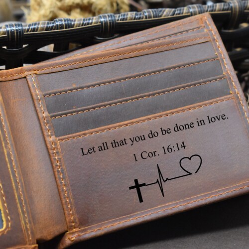Gift for Son Personalized Men Wallet Gifts for Him Etsy