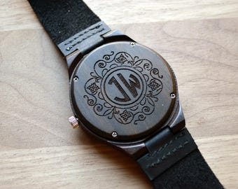 Personalized Wooden Watch, Personalized Watch, Engraved Watch, Engraved Wood Watch, Mens Wood Watch, Gifts for Him, Gifts for Dad
