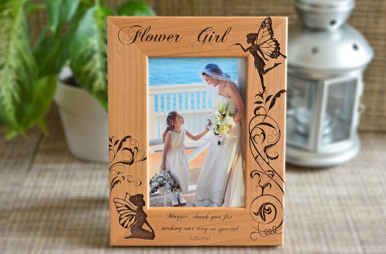 Wedding Gifts Personalized Picture Frame Custom Photo Frame Flower girl Picture Frame frame 115 Custom Frame wedding Photo Frame