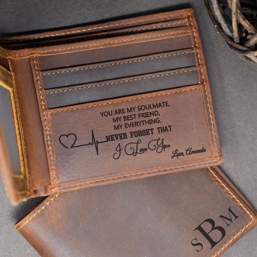 Gift for Boyfriend Personalized Mens RFID Wallet Gifts for Etsy