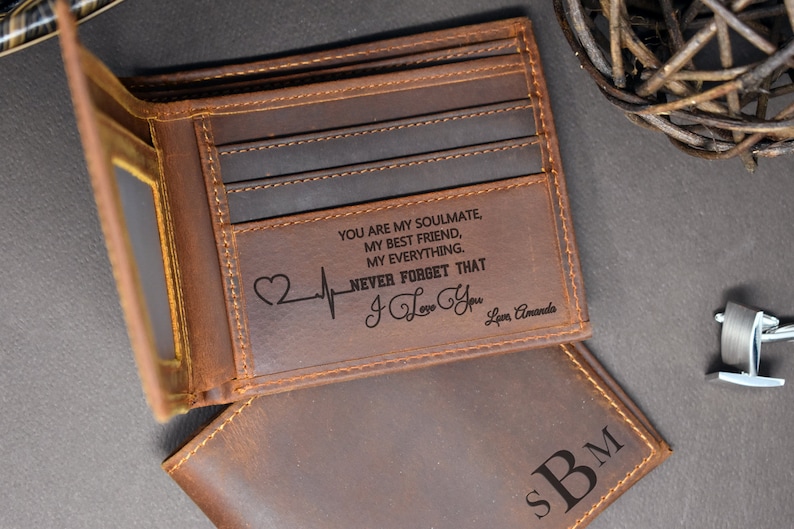 Gift for Boyfriend Personalized Mens RFID Wallet Gifts for Etsy