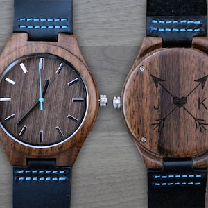 Personalized Wooden Watch, Personalized Watch, Engraved Watch, Engraved Wood Watch, Mens Wood Watch, Gifts for Him, Gifts for Dad. WW405