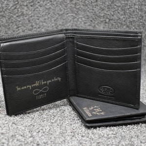 Cartera de cuero, Cartera personalizada, Cartera grabada, Regalo para él, Cartera para hombre, Regalo para novio, Regalo para papá, cartera para hijo, RFID