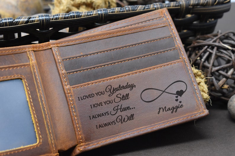 Gift for Boyfriend Personalized Mens Wallet Gifts for Him Etsy