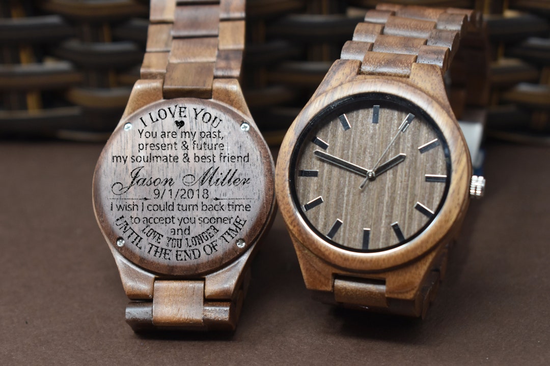 Personalized Watch Custom Wooden Watch Mens Wood Watch Gifts for Men Gifts for Husband Boyfriend Gifts Christmas Gift for Men Etsy