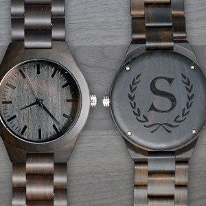 Personalized Wooden Watch, Personalized Watch, Engraved Watch, Engraved Wood Watch, Mens Wood Watch, Gifts for Him, Gifts for Dad. WW301