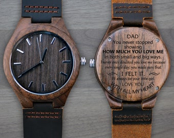 Personalized Wooden Watch, Personalized Watch, Engraved Watch, Engraved Wood Watch, Mens Wood Watch, Gifts for Him, christmas gift for dad