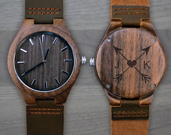 Personalized Wooden Watch, Personalized Watch, Engraved Watch, Engraved Wood Watch, Mens Wood Watch, Gifts for Him, Gifts for Dad. WW305