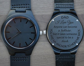 Personalized Wooden Watch, Personalized Watch, Engraved Watch, Engraved Wood Watch, Gifts for Dad, valentine's day gift, fathers day gift