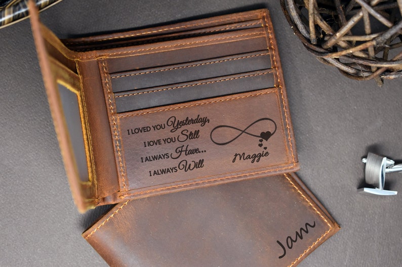 Gift for Boyfriend Personalized Mens Wallet Gifts for Him Etsy
