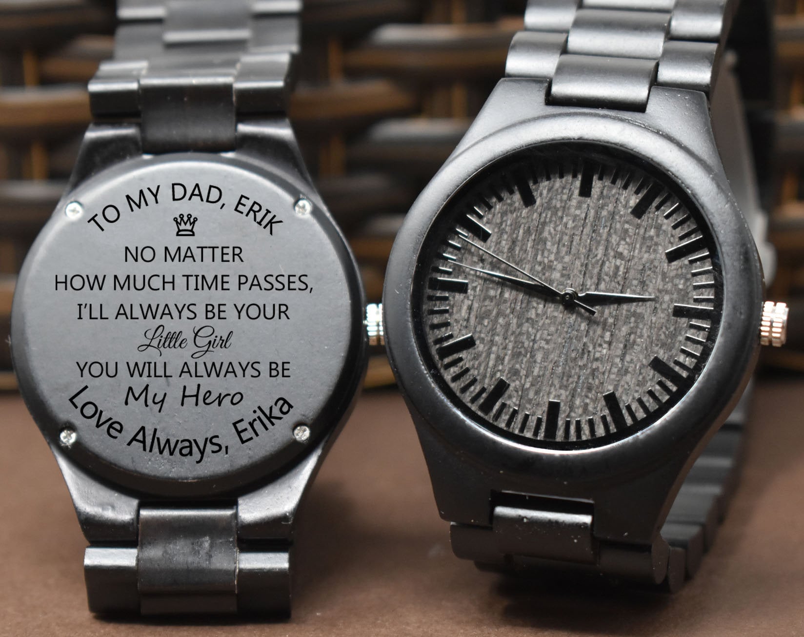 Gift for dad Personalized Watch Custom wooden Watch Mens Etsy
