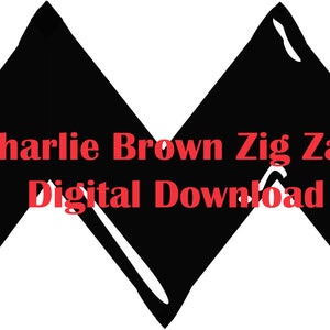 Charlie Brown Inspired Zig Zag Digital Download JPEG and PNG