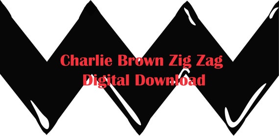 Charlie Brown Inspired Zig Zag Digital Download JPEG and PNG