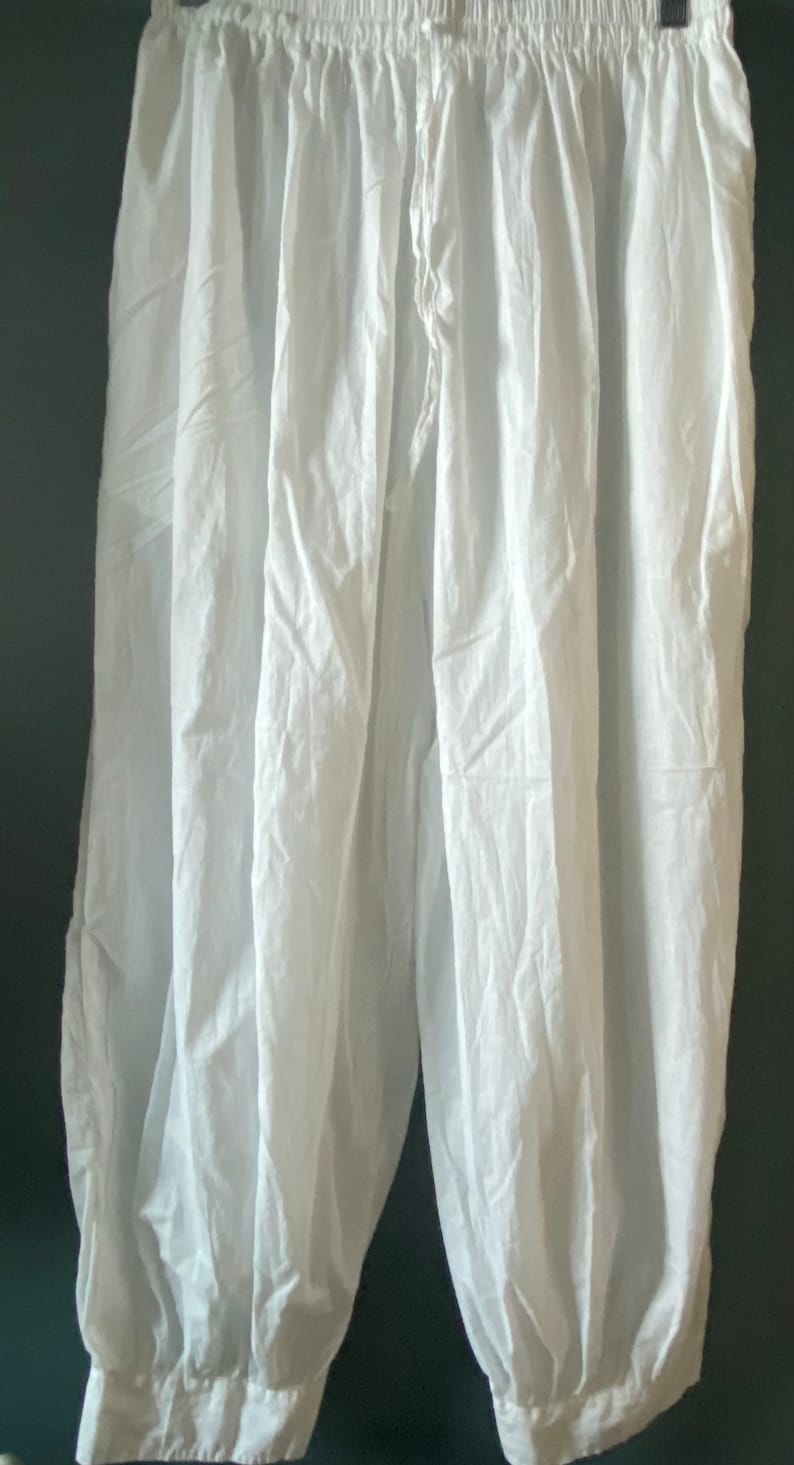 Harem baggy pants, soft cotton trousers image 3