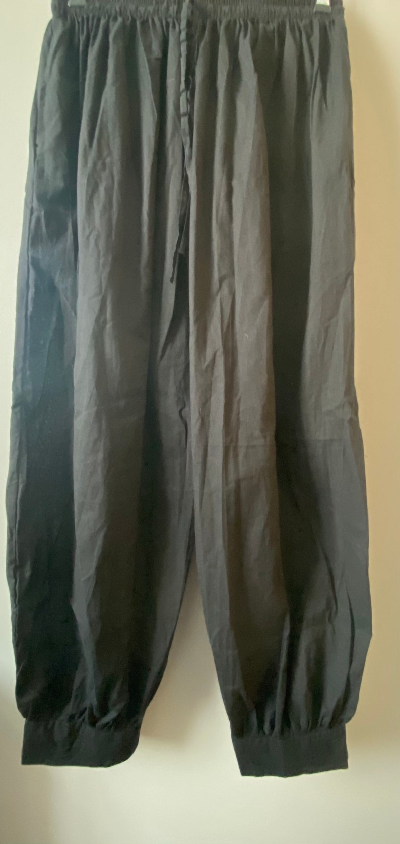 Harem baggy pants, soft cotton trousers image 7