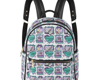 Romantasy stamps Fantasy reader vegan leather bookish backpack handbag dark romance design