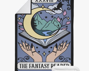 The fantasy reader bookish reading blanket 3 sizes
