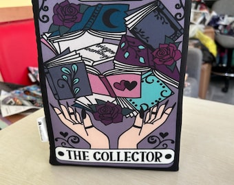 The collector bookish tarot style bookbestie book sleeve padded and lined book protector, fabric book jackets, fabric  zip sold separately