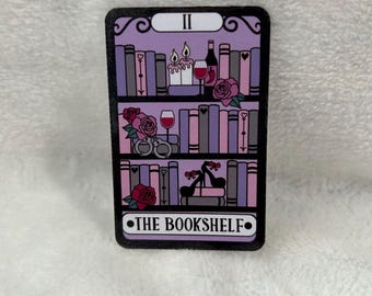 The bookshelf reader tarot card style glossy sticker bookish book lover reader sticker for kindle, kindle decal decoration tropes smutty