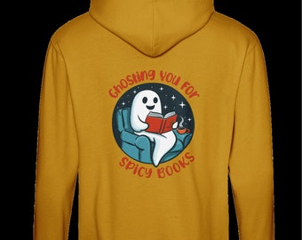 Ghosting You For Spicy Books bookish zip up hoodie