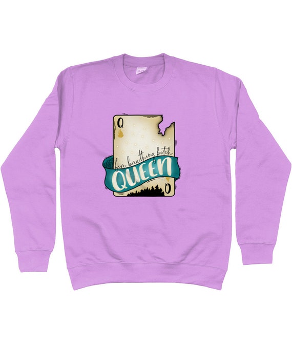 Fire Breathing Bitch Queen officially licensed bookish jumper sweatshirt  throne of glass aelin sarah j maas bookish clothing