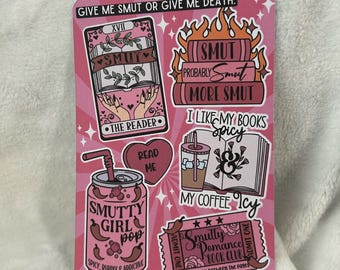 Smut reader sticker style kindle e reader insert card for clear case, kindle accessory decoration, kindle, paperwhite, oasis12th gen