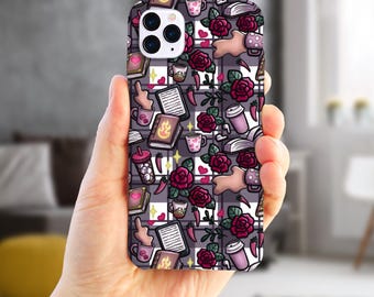 Coffee and smut bookish phone case for samsung iphone mobile phone case reader bookworm gift