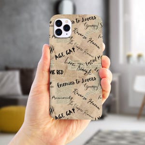 Book tropes bookish iphone and samsung phone case