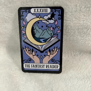 Der Fantasy Leser Trope Reader Tarot Karten Stil glänzend Sticker Bücherwurm Buchliebhaber Leser Sticker für Kindle, Kindle Abziehbild Dekoration smutty