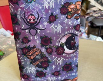 Arcadia token tattoo fabric book jacket book cover book pouch bookbestie book sleeve kindle sleeve zip sold separately