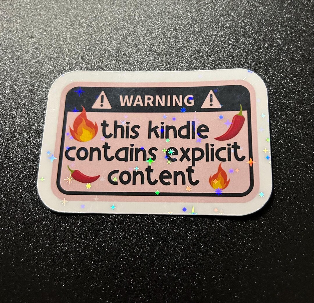 Warning This Kindle Contains Explicit Content Sparkle Glossy Sticker