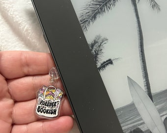 Forever bookish kindle phone charm