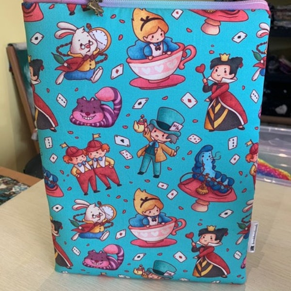 Chibi Alice and friends booksleeve book cover book pouch bookbestie book sleeve pattern may vary **zip sold separately**