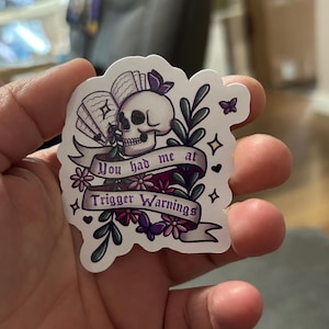 Vous m'avez eu à l'avertissement autocollant brillant lecteur livre amateur de livres pour Kindle, sticker décoration Kindle,