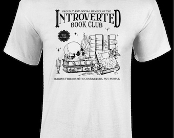 Introverted Book Club bookish t-shirt