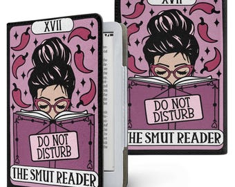 The smut reader tarot style bookish vegan leather PU cover for Kindle paperwhite 11th 12th gen wallet style e-reader case bookish case