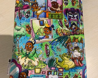 Capa de livro Tianas Tale Booksleeve, bolsa para livro Bookbestie, o padrão da capa do livro pode variar