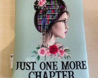 Books in her head one more chapter bookbestie book sleeve padded and lined hardback by request book jackets, fabric dust jackets