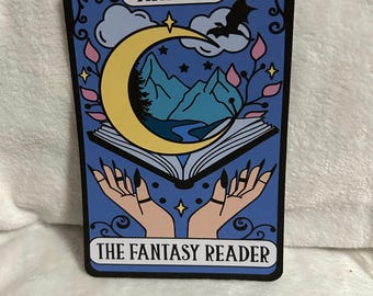 The fantasy reader tarot style kindle e reader insert card for clear case, kindle accessory decoration, kindle, paperwhite, oasis
