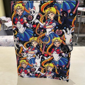 Venus sailor moon ** zip sold separately** booksleeve book cover book pouch bookbestie book sleeve pattern may vary